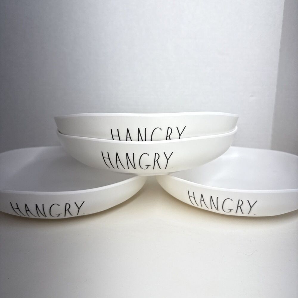 Hangry White Ceramic Serving Bowls - Set of 4